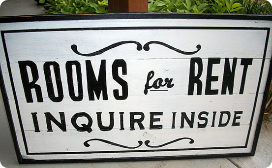 rooms for rent sign