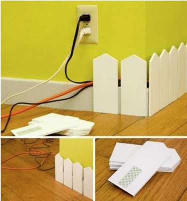rabbit-proof cords and baseboards