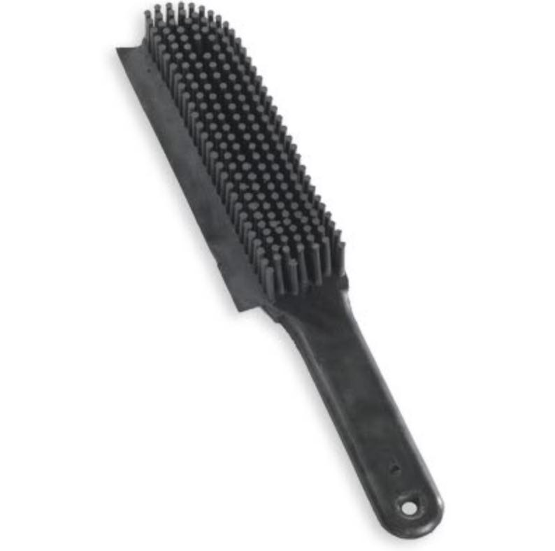 rubber whisk broom removes fur from clothes and furniture