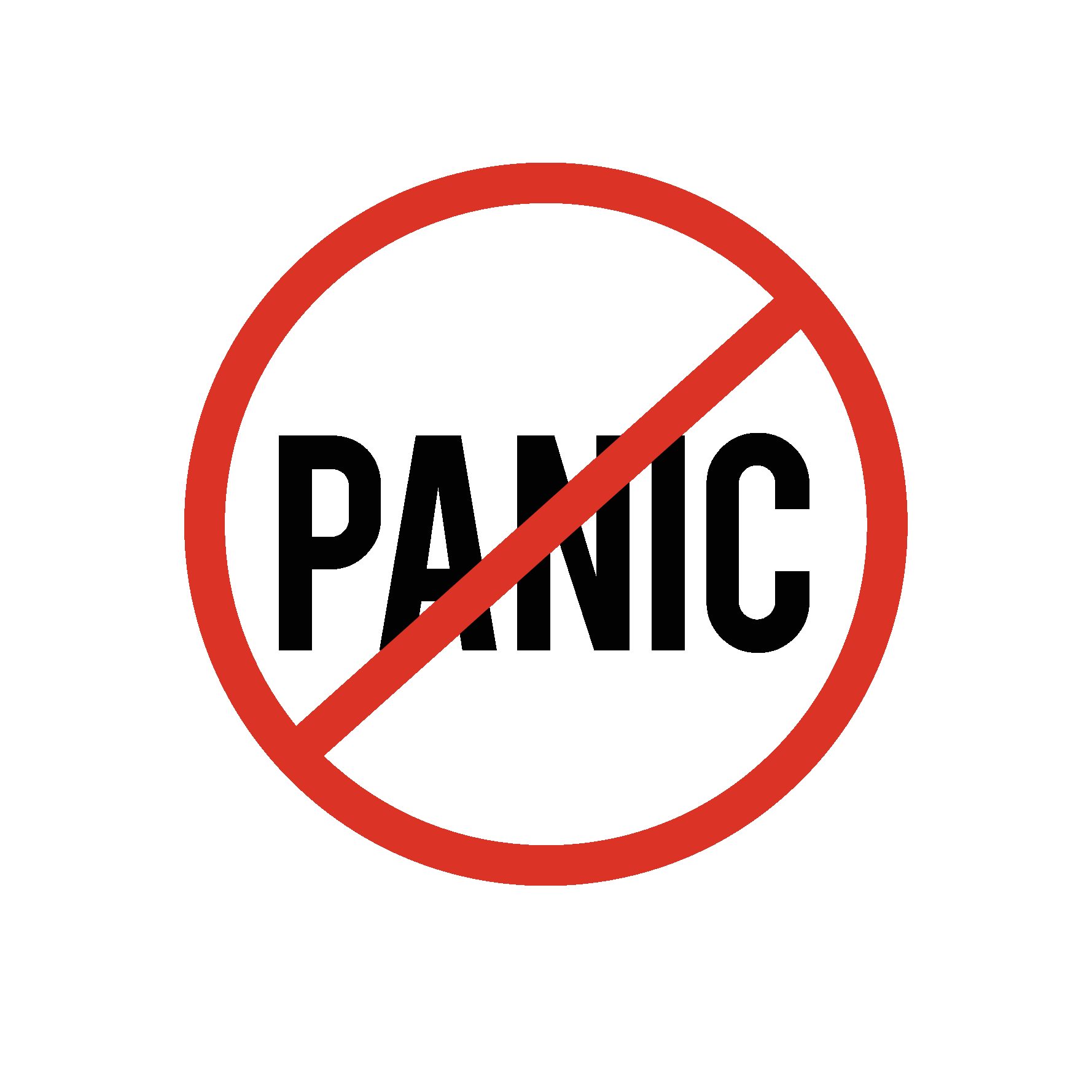 no panic sign