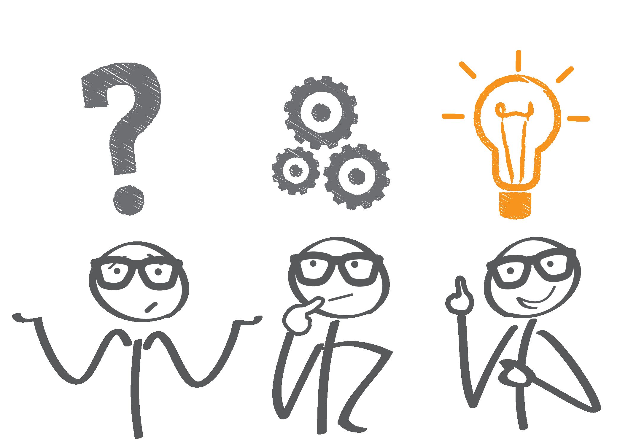 drawing of solving a problem
