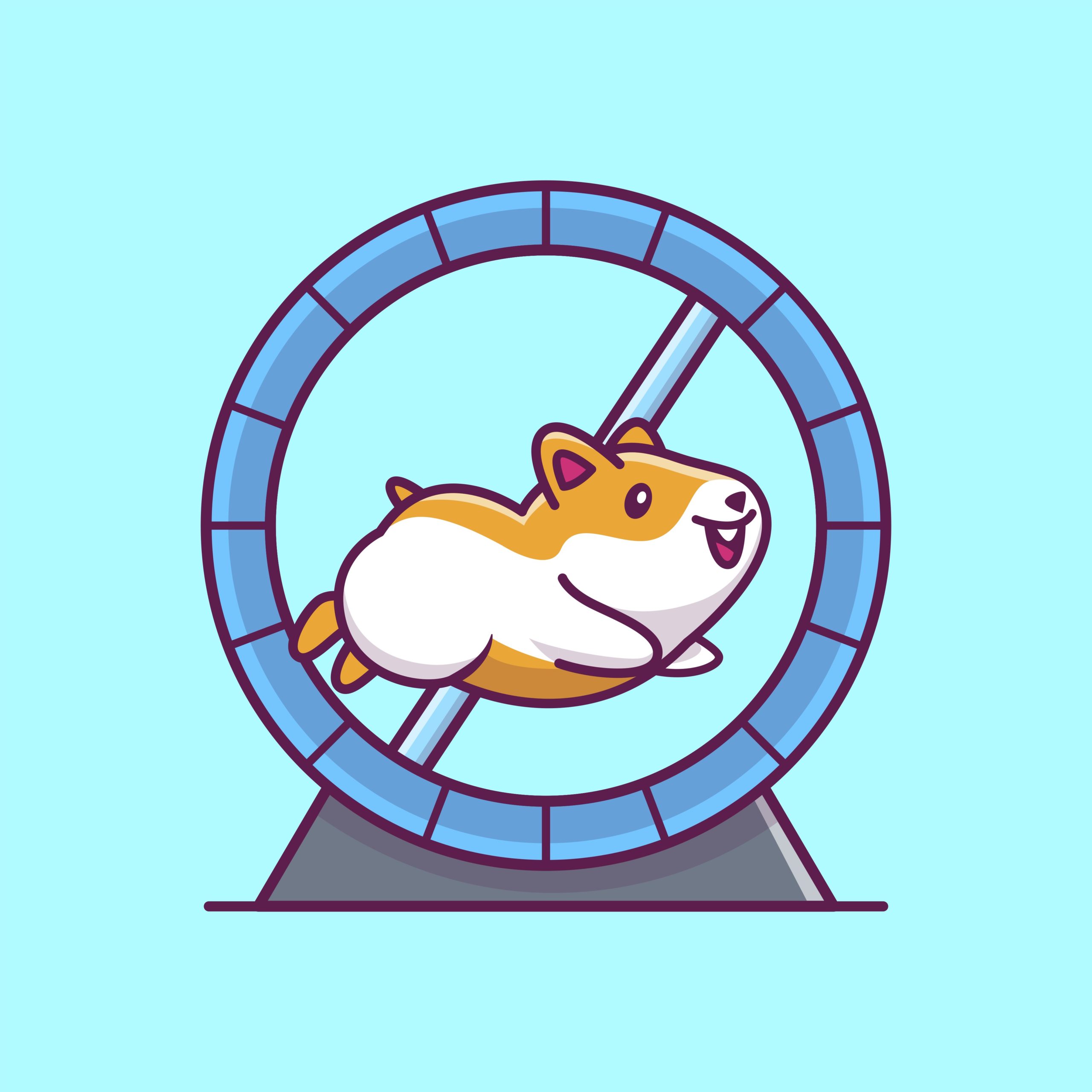 Hamster in hamster wheel
