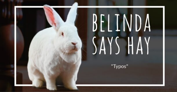 Belinda Says Hay spokesrabbit blog, "Typos" June 2, 2024